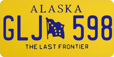 AK license plate GLJ598