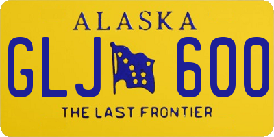 AK license plate GLJ600