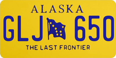 AK license plate GLJ650