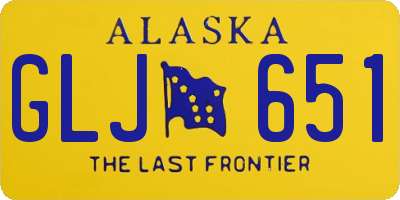 AK license plate GLJ651