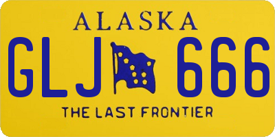 AK license plate GLJ666