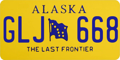 AK license plate GLJ668