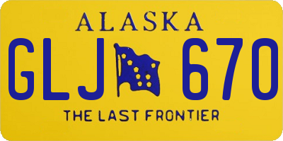 AK license plate GLJ670