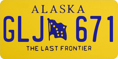 AK license plate GLJ671