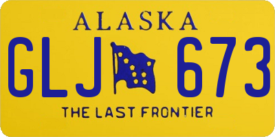 AK license plate GLJ673