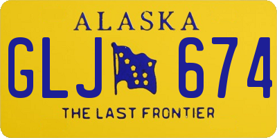 AK license plate GLJ674