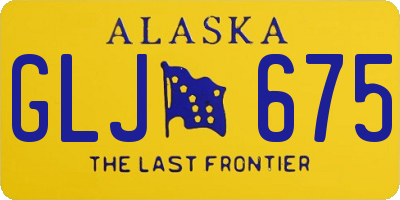 AK license plate GLJ675