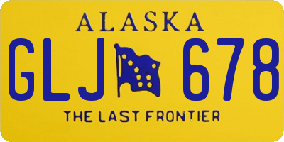 AK license plate GLJ678