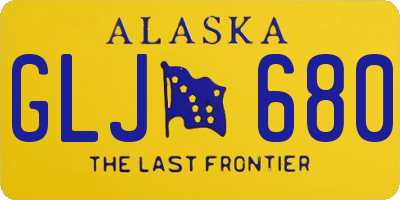 AK license plate GLJ680