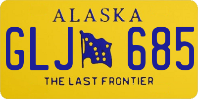 AK license plate GLJ685