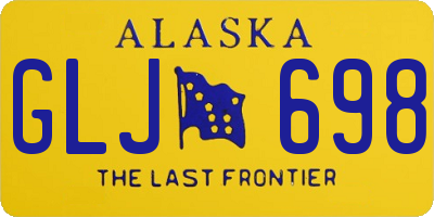 AK license plate GLJ698