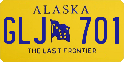 AK license plate GLJ701