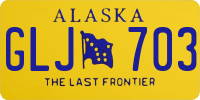 AK license plate GLJ703