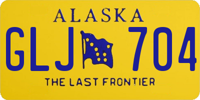 AK license plate GLJ704