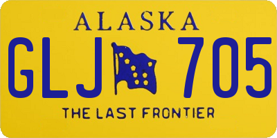 AK license plate GLJ705