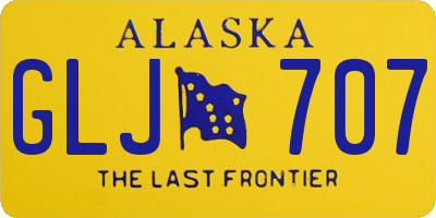 AK license plate GLJ707