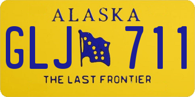 AK license plate GLJ711