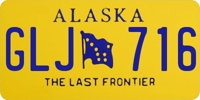 AK license plate GLJ716