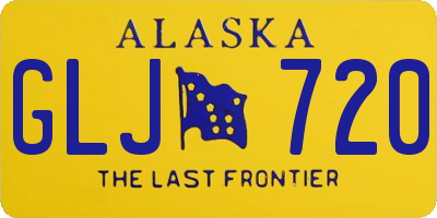 AK license plate GLJ720