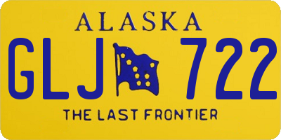 AK license plate GLJ722