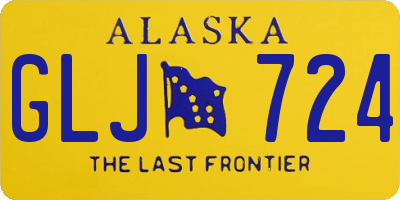 AK license plate GLJ724