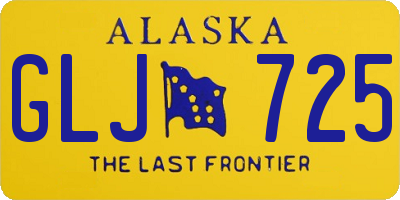 AK license plate GLJ725