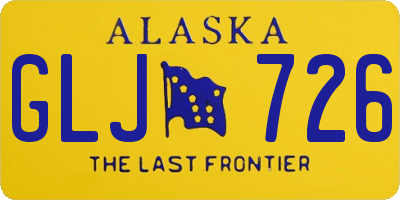 AK license plate GLJ726