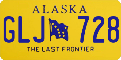 AK license plate GLJ728