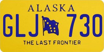 AK license plate GLJ730