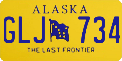 AK license plate GLJ734