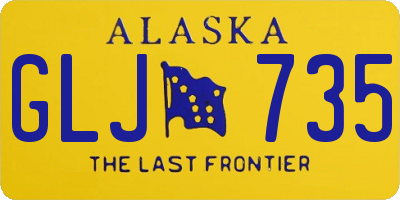 AK license plate GLJ735