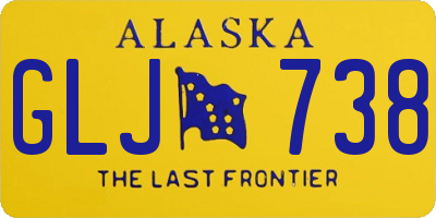 AK license plate GLJ738