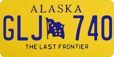 AK license plate GLJ740