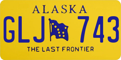 AK license plate GLJ743