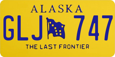 AK license plate GLJ747