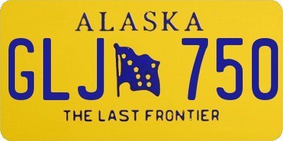 AK license plate GLJ750