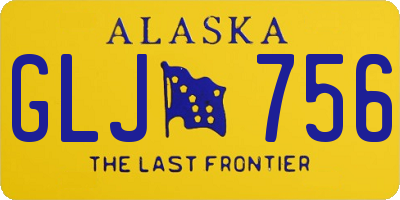 AK license plate GLJ756