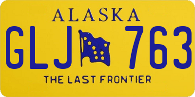 AK license plate GLJ763