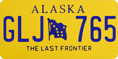 AK license plate GLJ765