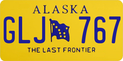 AK license plate GLJ767