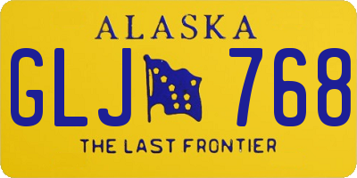 AK license plate GLJ768