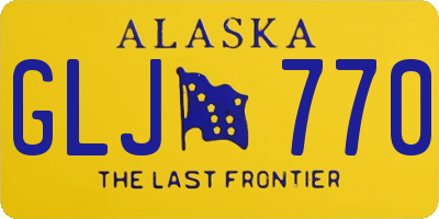 AK license plate GLJ770