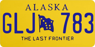 AK license plate GLJ783