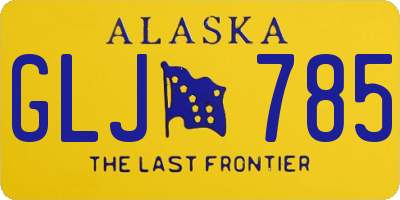 AK license plate GLJ785