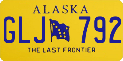 AK license plate GLJ792