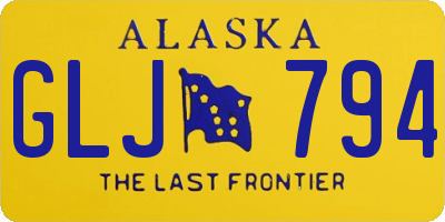 AK license plate GLJ794