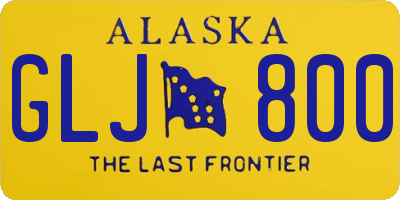 AK license plate GLJ800