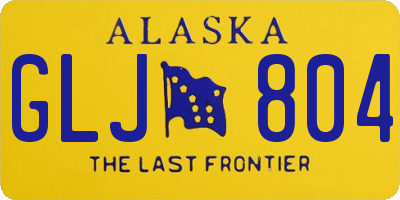 AK license plate GLJ804