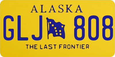 AK license plate GLJ808