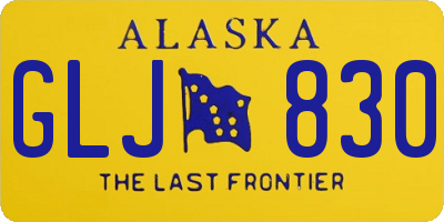 AK license plate GLJ830